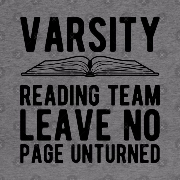 Reader - Varsity reading team leave no page unturned by KC Happy Shop